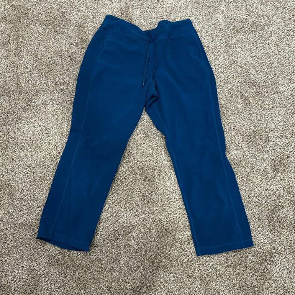Woman blue sweatpants